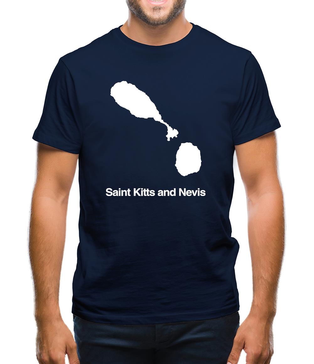 Saint Kitts And Nevis Silhouette Mens T-Shirt