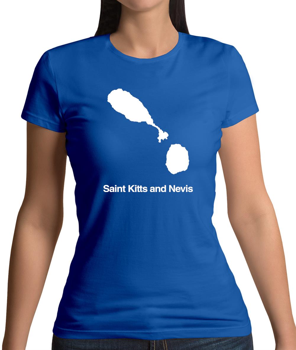 Saint Kitts And Nevis Silhouette Womens T-Shirt