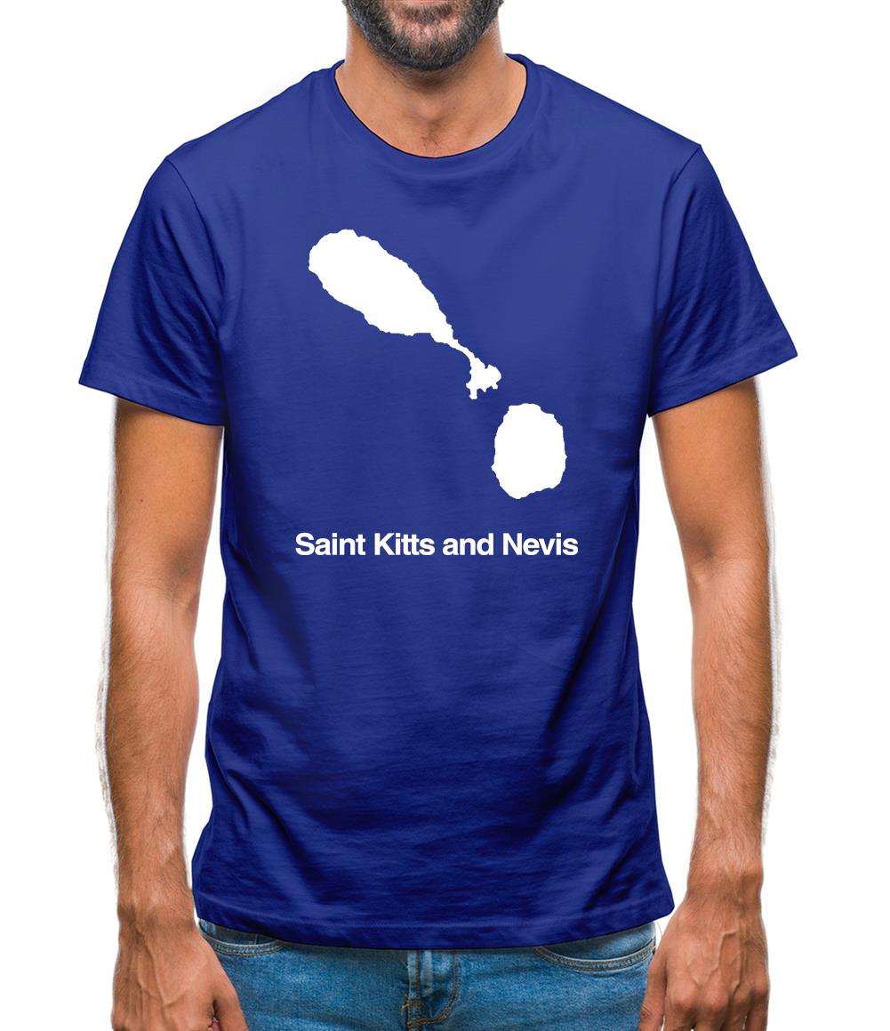 Saint Kitts And Nevis Silhouette Mens T-Shirt