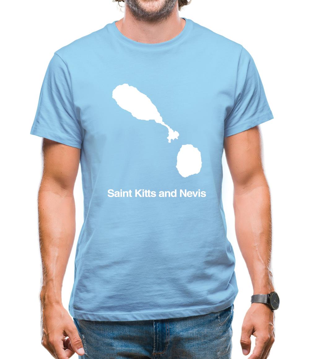 Saint Kitts And Nevis Silhouette Mens T-Shirt