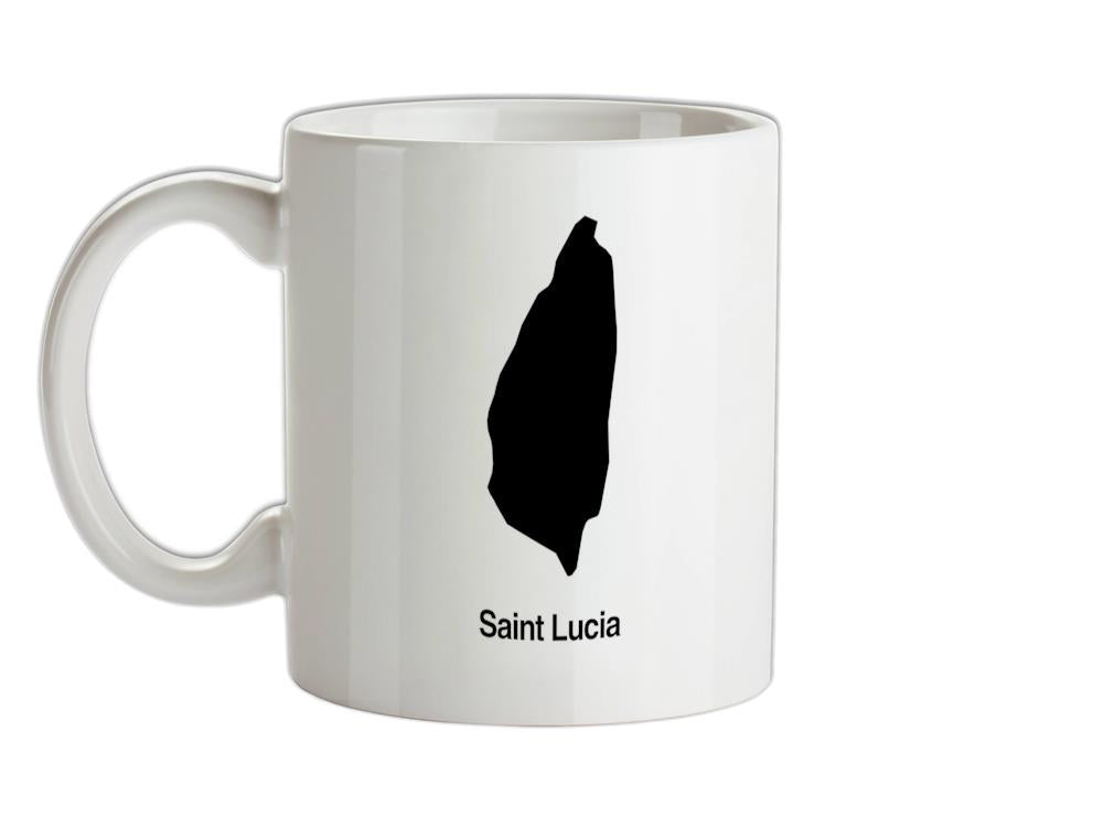 Saint Lucia Silhouette Ceramic Mug