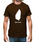 Saint Lucia Silhouette Mens T-Shirt