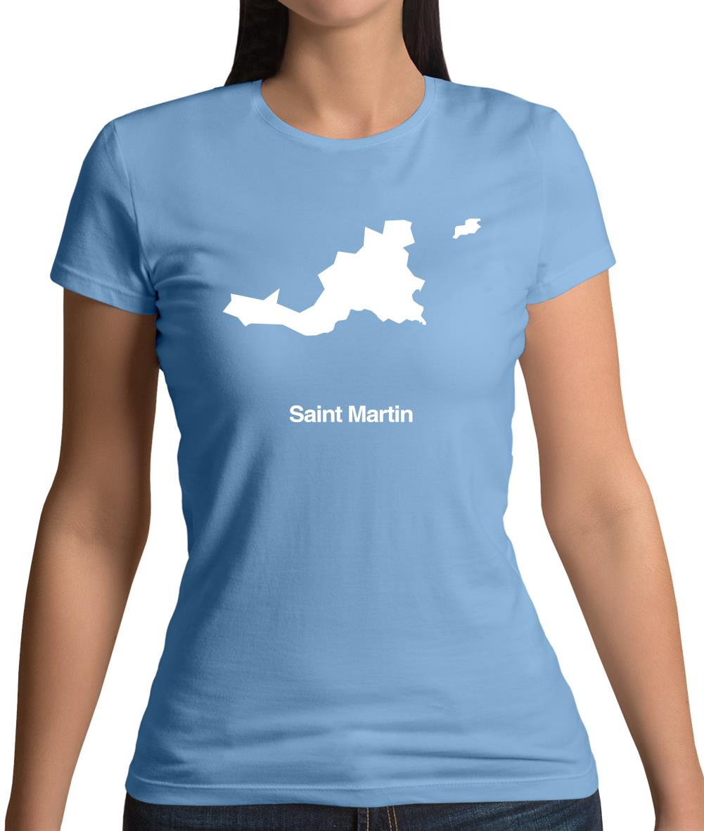 Saint Martin Silhouette Womens T-Shirt