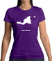 Saint Martin Silhouette Womens T-Shirt