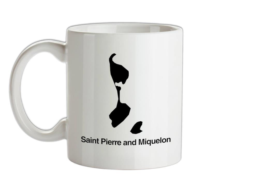 Saint Pierre and Miquelon Silhouette Ceramic Mug