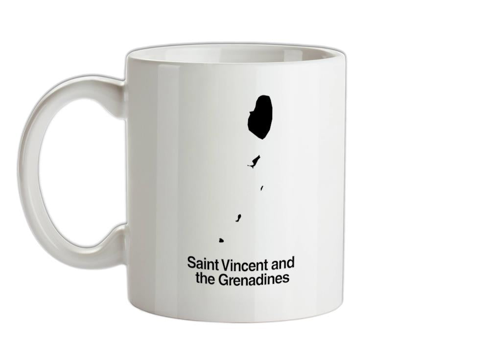 Saint Vincent and the Grenadines Silhouette Ceramic Mug