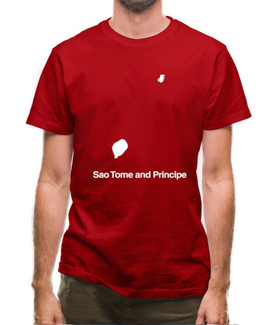 Sao Tome And Principe Silhouette Mens T-Shirt