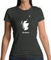 Scotland Silhouette Womens T-Shirt