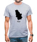 Serbia Silhouette Mens T-Shirt