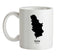 Serbia Silhouette Ceramic Mug
