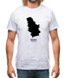 Serbia Silhouette Mens T-Shirt