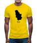 Serbia Silhouette Mens T-Shirt