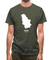 Serbia Silhouette Mens T-Shirt