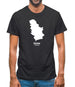 Serbia Silhouette Mens T-Shirt