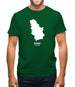 Serbia Silhouette Mens T-Shirt