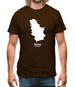 Serbia Silhouette Mens T-Shirt