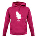Serbia Silhouette unisex hoodie