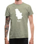 Serbia Silhouette Mens T-Shirt