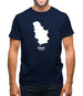 Serbia Silhouette Mens T-Shirt