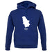 Serbia Silhouette unisex hoodie