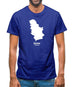 Serbia Silhouette Mens T-Shirt