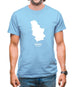 Serbia Silhouette Mens T-Shirt