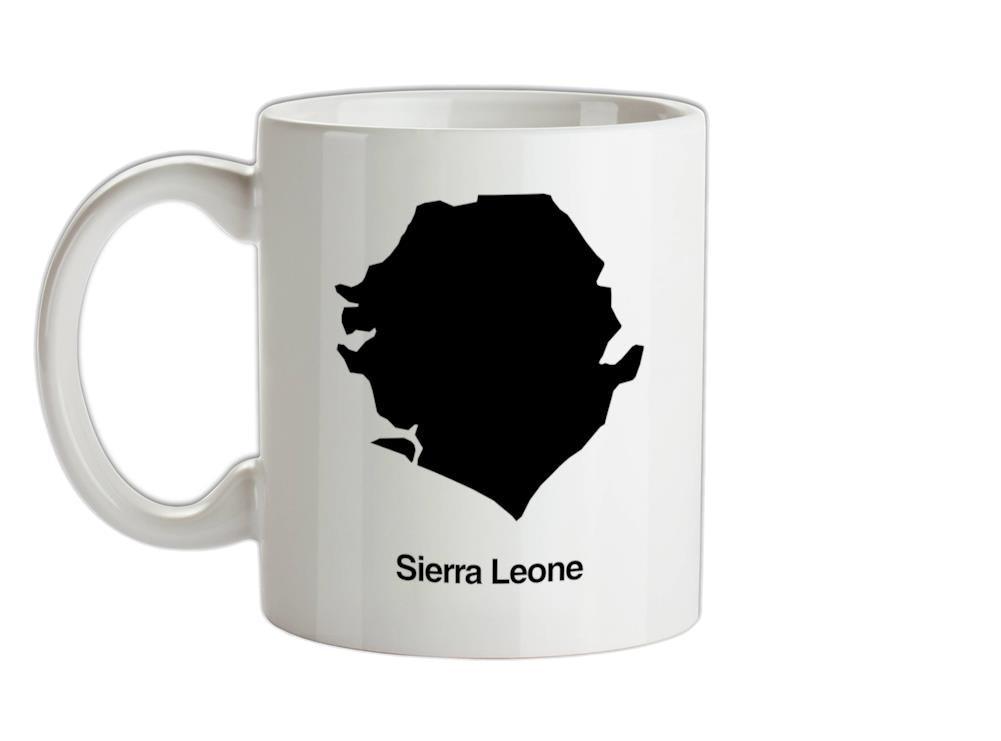 Sierra Leone Silhouette Ceramic Mug