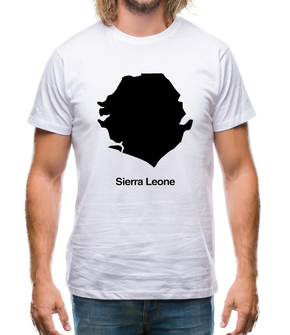 Sierra Leone Silhouette Mens T-Shirt