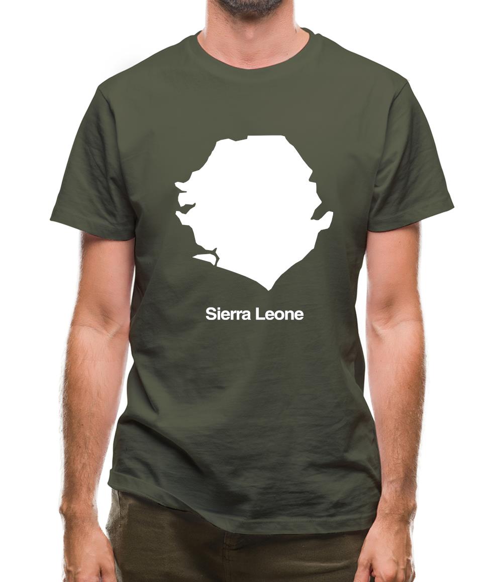 Sierra Leone Silhouette Mens T-Shirt