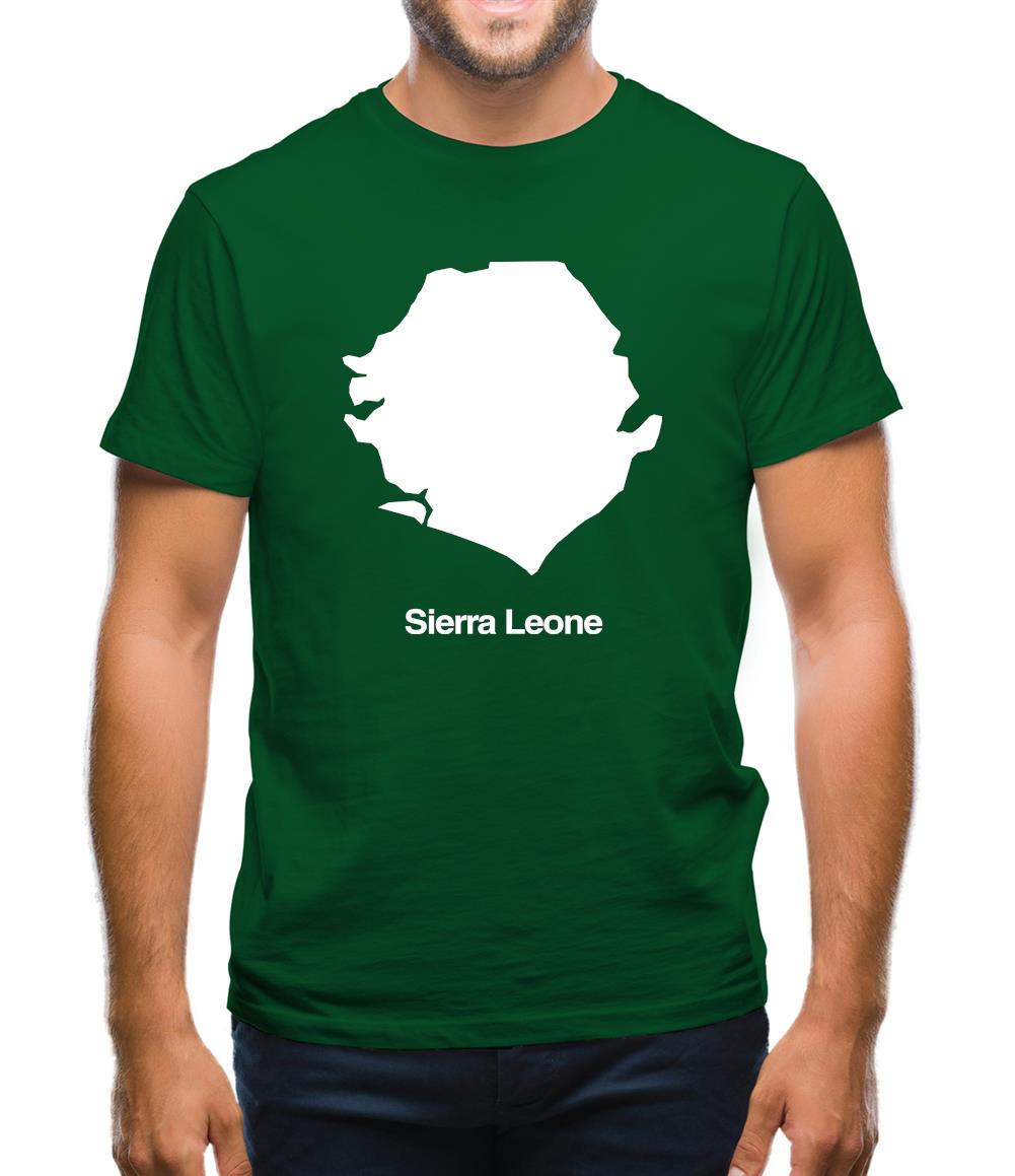 Sierra Leone Silhouette Mens T-Shirt