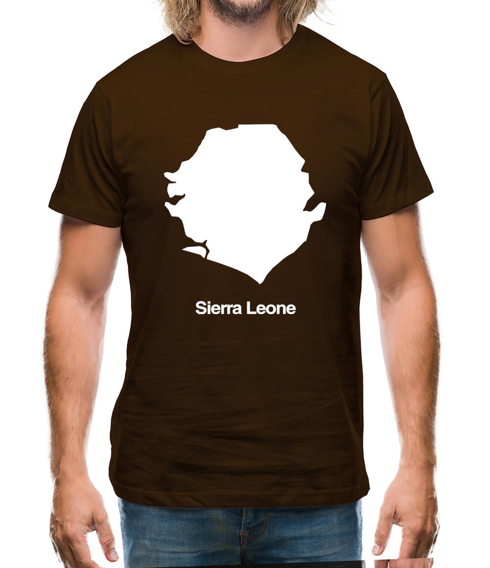 Sierra Leone Silhouette Mens T-Shirt
