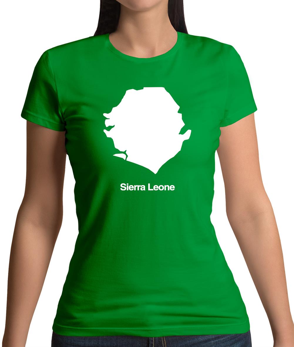 Sierra Leone Silhouette Womens T-Shirt