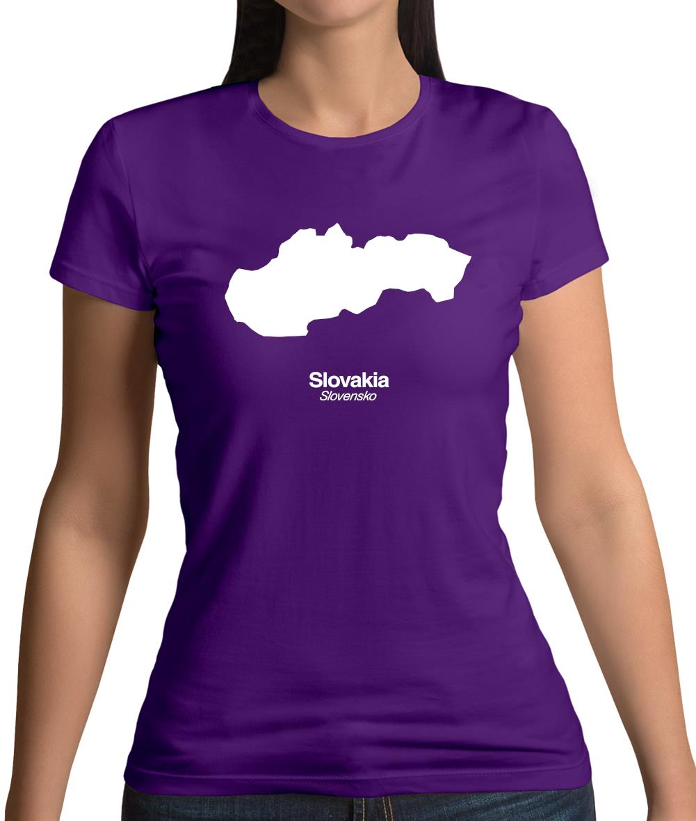 Slovakia Silhouette Womens T-Shirt