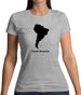 South America Silhouette Womens T-Shirt