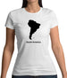 South America Silhouette Womens T-Shirt