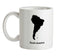 South America Silhouette Ceramic Mug