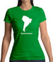 South America Silhouette Womens T-Shirt