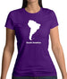 South America Silhouette Womens T-Shirt