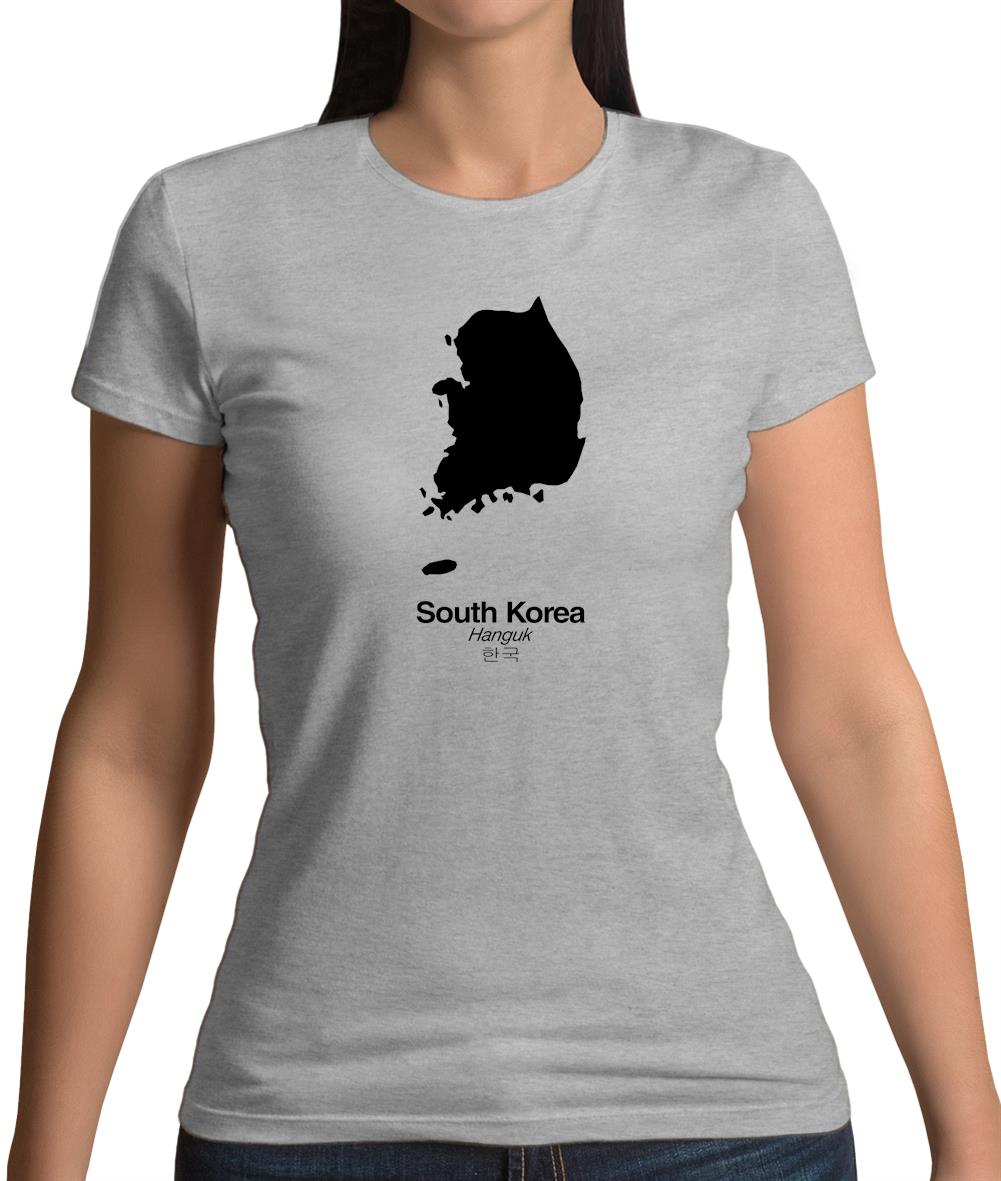 South Korea Silhouette Womens T-Shirt