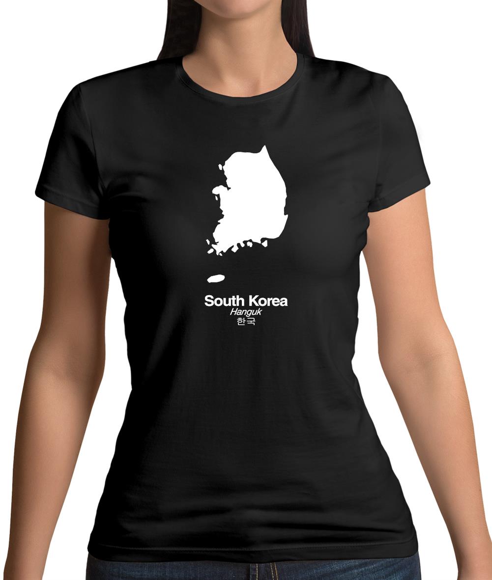 South Korea Silhouette Womens T-Shirt