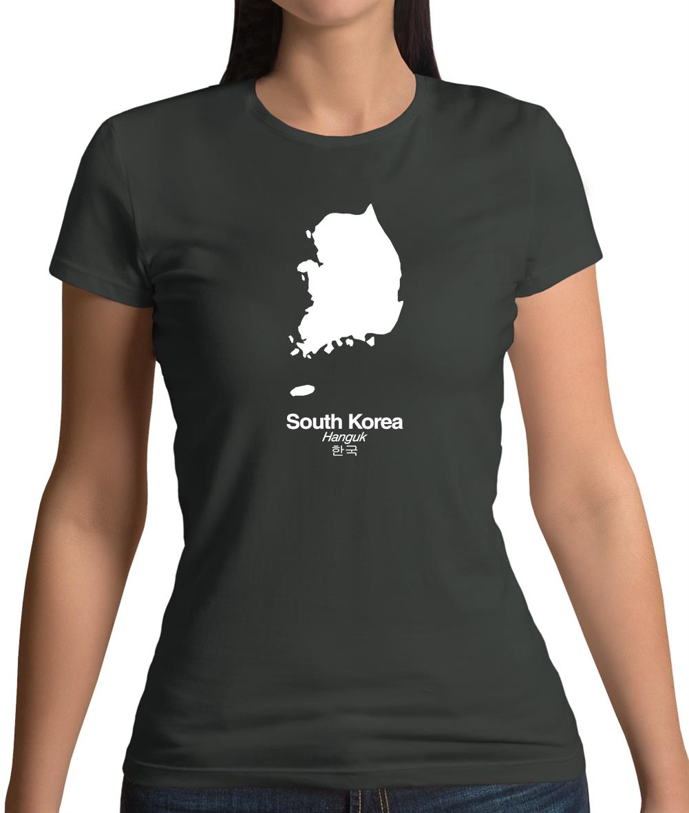 South Korea Silhouette Womens T-Shirt