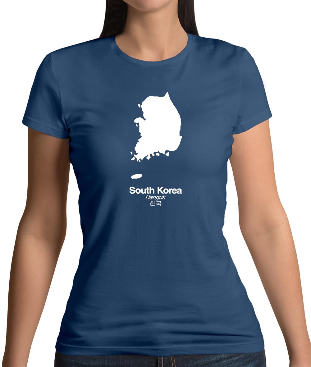 South Korea Silhouette Womens T-Shirt
