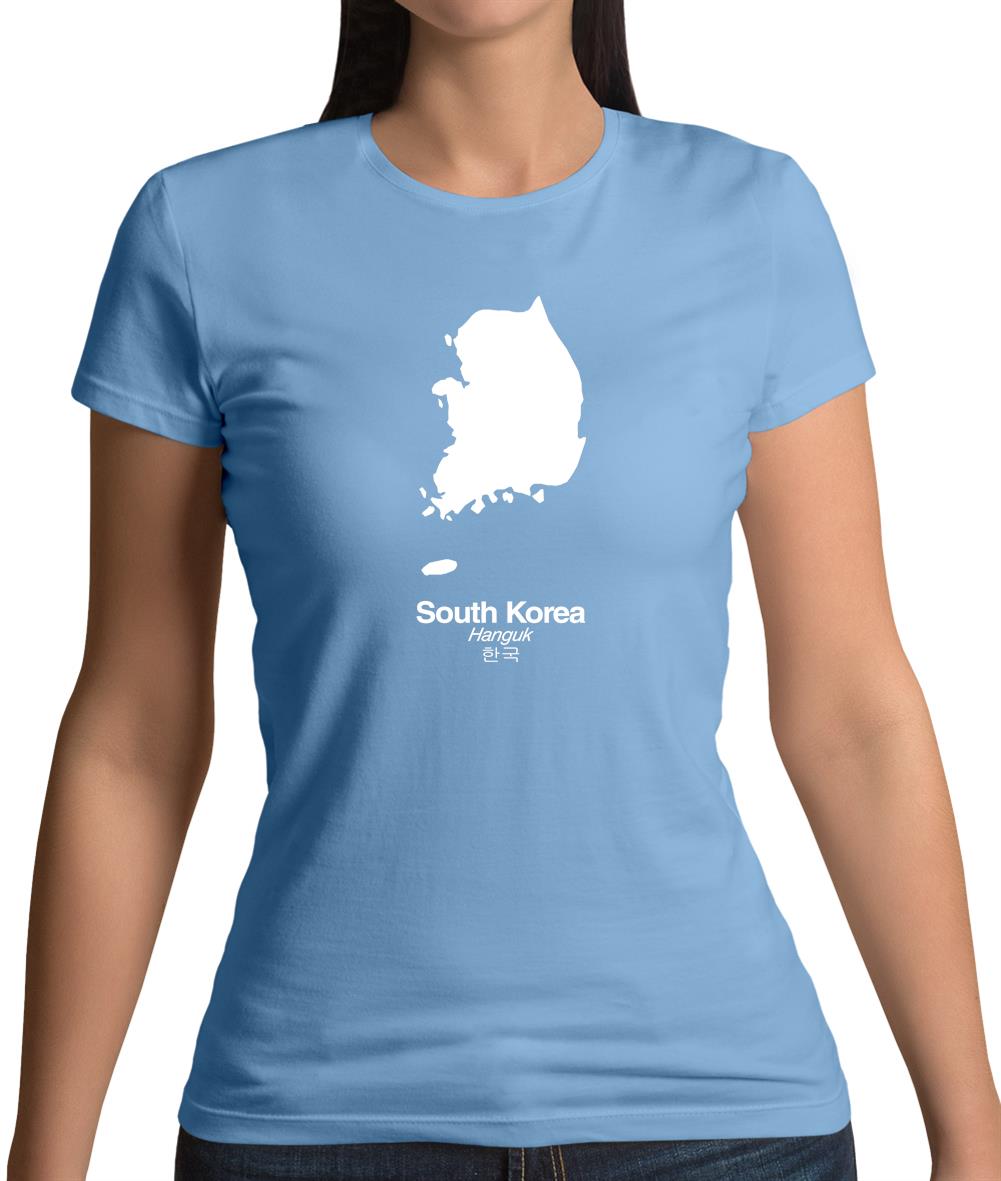 South Korea Silhouette Womens T-Shirt