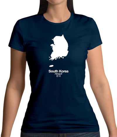 South Korea Silhouette Womens T-Shirt