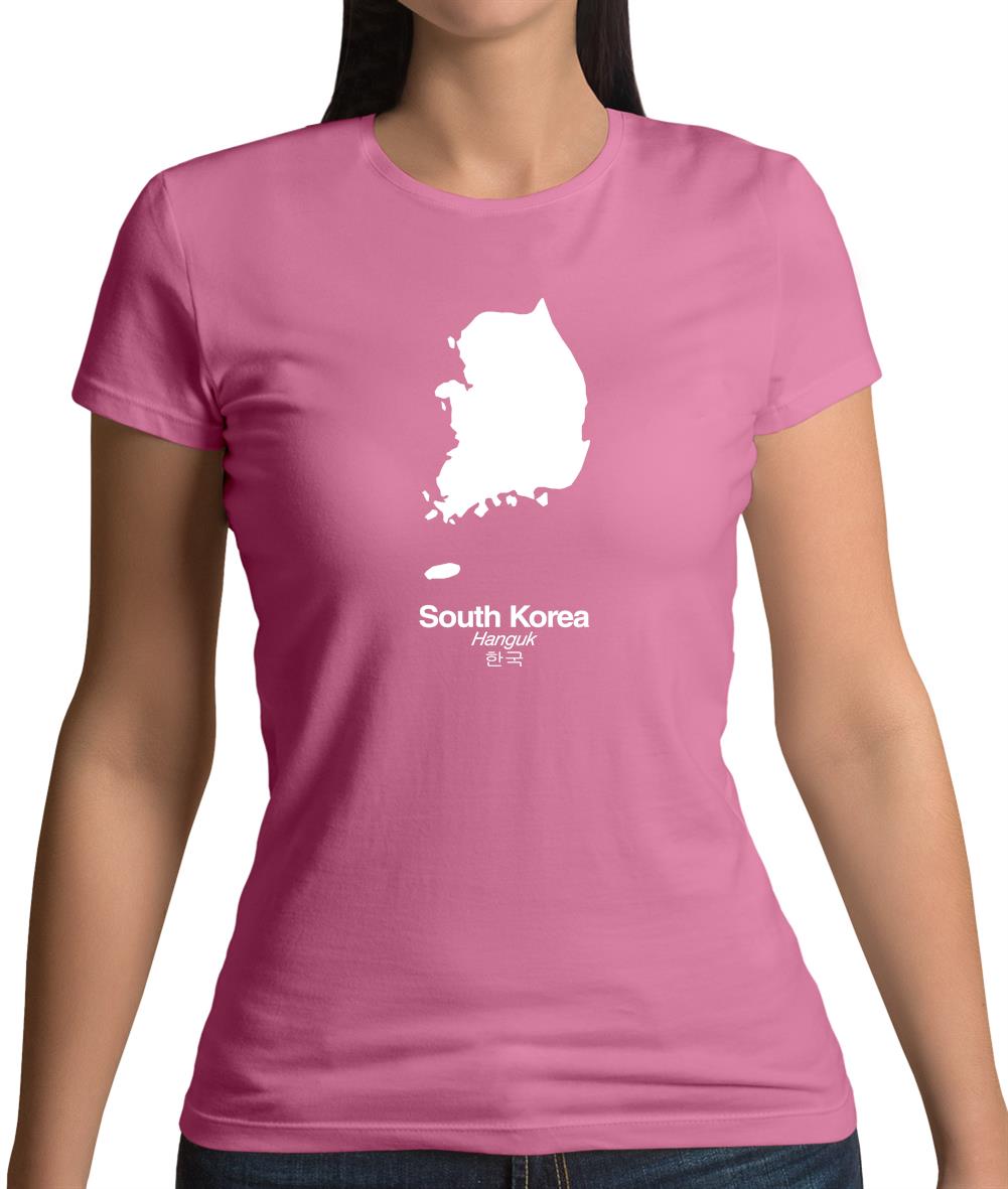 South Korea Silhouette Womens T-Shirt