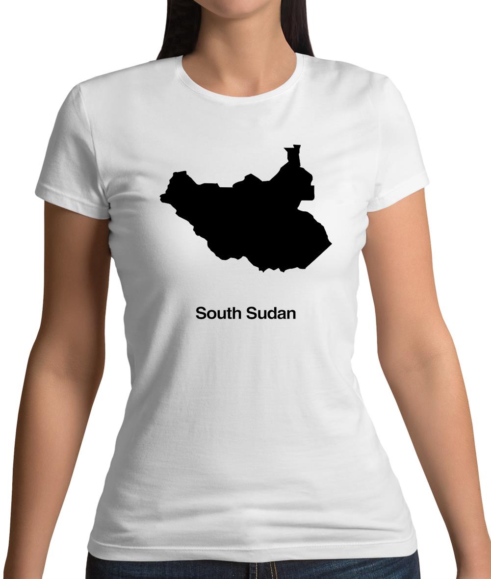 South Sudan Silhouette Womens T-Shirt