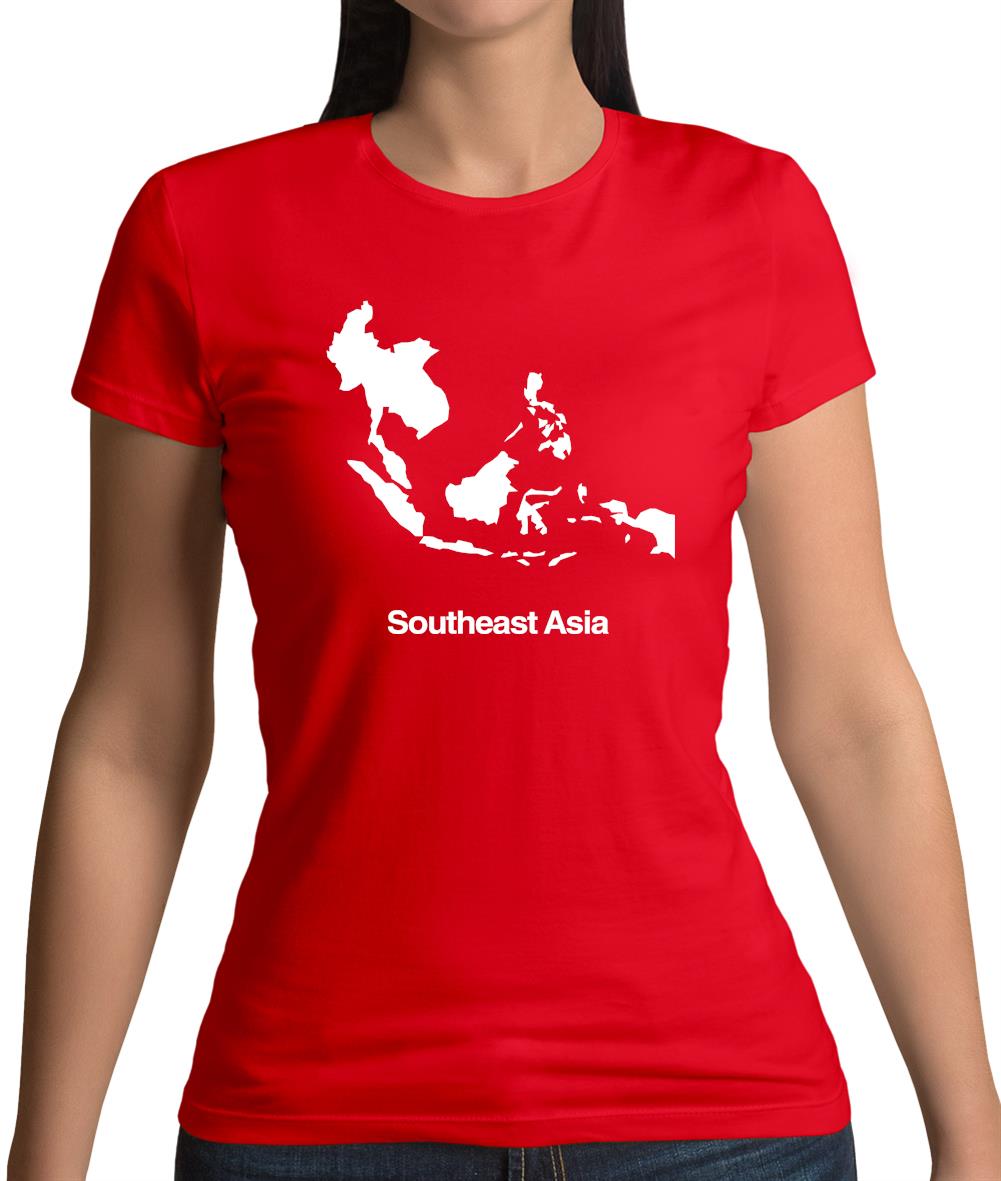 Southeast Asia Silhouette Womens T-Shirt