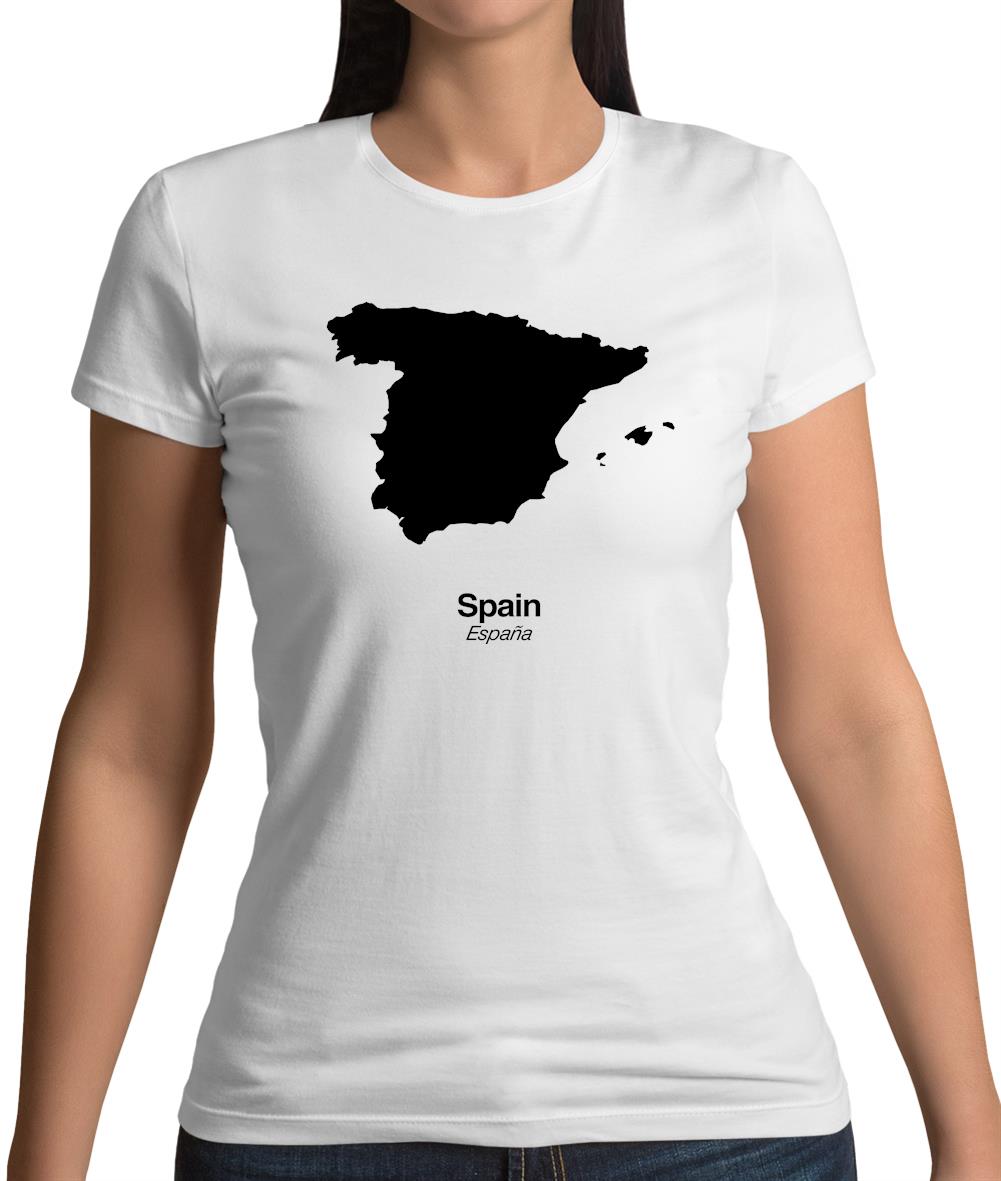 Spain Silhouette Womens T-Shirt