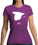 Spain Silhouette Womens T-Shirt