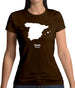 Spain Silhouette Womens T-Shirt